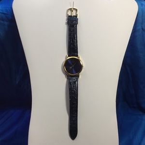 🇺🇸🇺🇸”BLUE LEATHER & GOLD PULSAR WATCH”🇺🇸🇺🇸